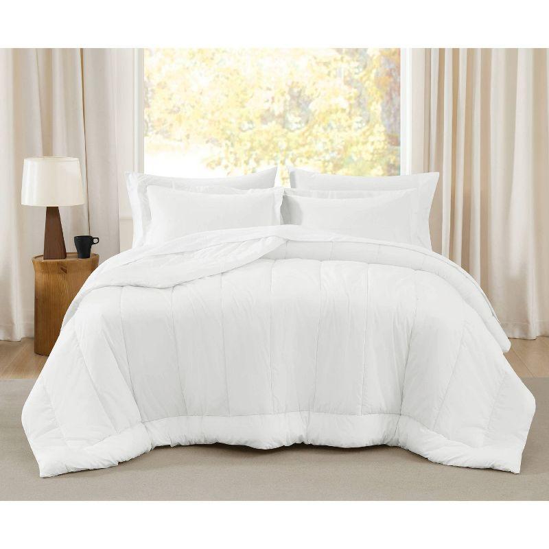 Brooklyn Loom 3pc King Oversized Percale Comforter Set White
