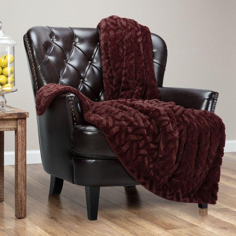 Chanasya Soft Cloud Faux Fur Throw Blanket - Reversible Faux Shearling