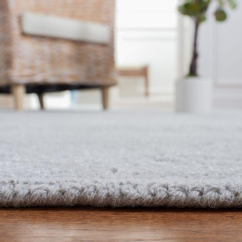 Handmade Artisan-Crafted Grey Wool & Silk 3' x 5' Area Rug