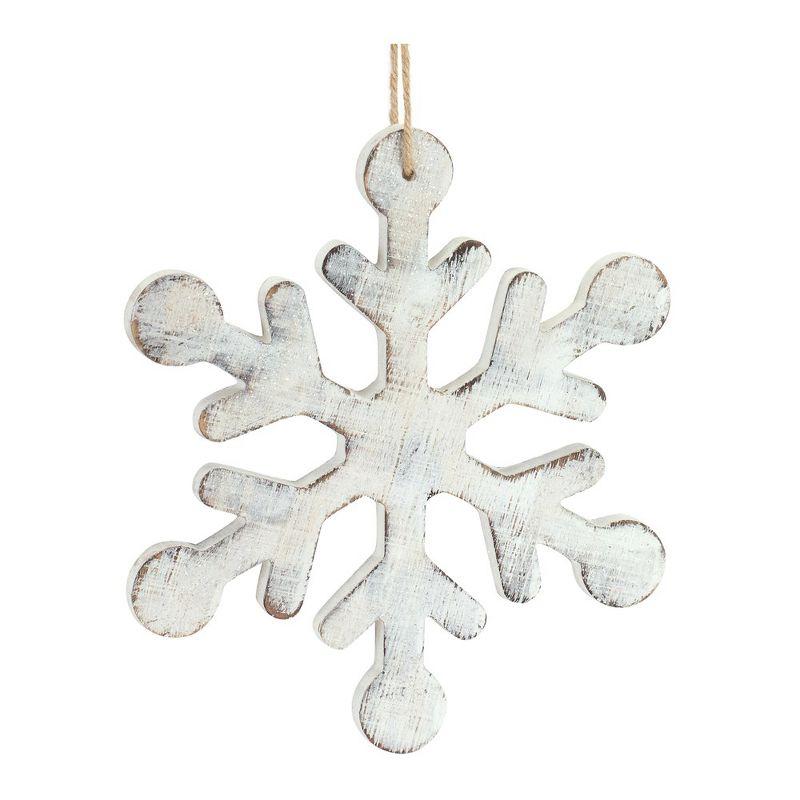 Melrose Wooden Snowflake Ornament (Set of 12)