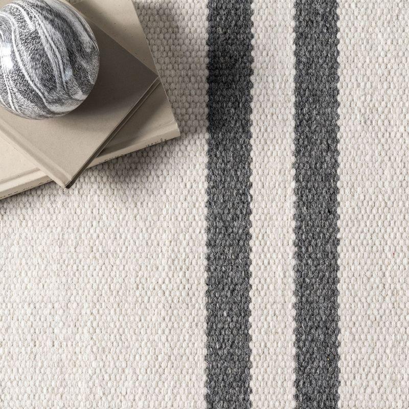 Lauren Liess x Rugs USA Elowen Double Striped Wool Area Rug