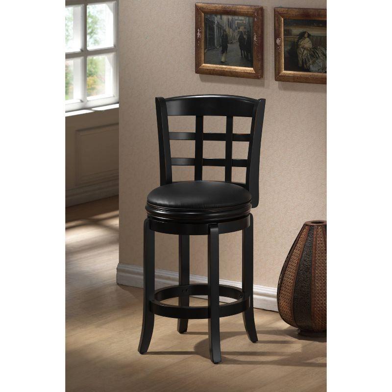 Boraam Industries Kyoto Swivel 24&#34; Counter Height Barstool - Black (1)