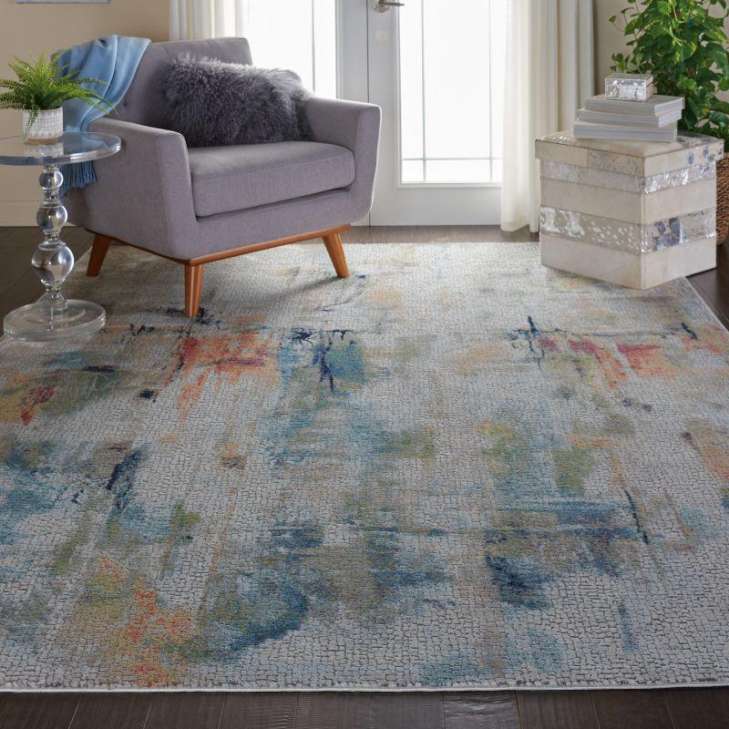 Global Vintage GLB09 Ivory/Multicolor Area Rug Abstract Artistic Brushstroke By Nourison