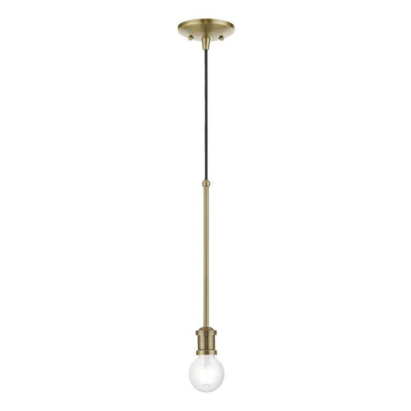 Livex Lighting Lansdale 1 - Light Pendant in  Antique Brass