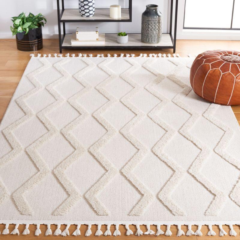 Marrakesh MRK554 Power Loomed Area Rug - Ivory/Ivory - 6'7"x6'7" - Safavieh.