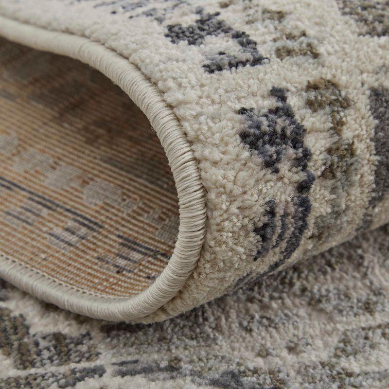 Kano Transitional Distressed Ivory/Taupe/Gray Area Rug