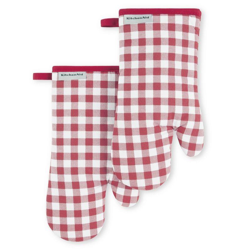 KitchenAid® KitchenAid Gingham Oven Mitt 2-Pack Set, 7" x 13" (Set of 2)