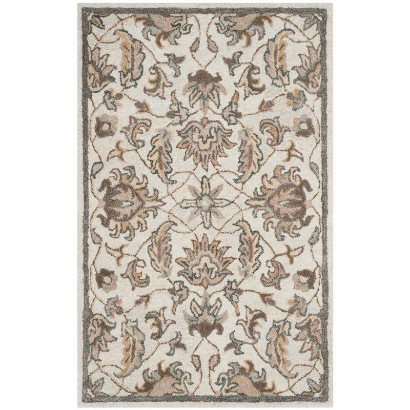 Elysian Off-White Hand-Tufted Wool & Viscose 2'6" x 4' Area Rug