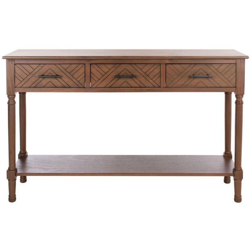 Peyton 3 Drawer Console Table - CNS5705C - Brown - Safavieh