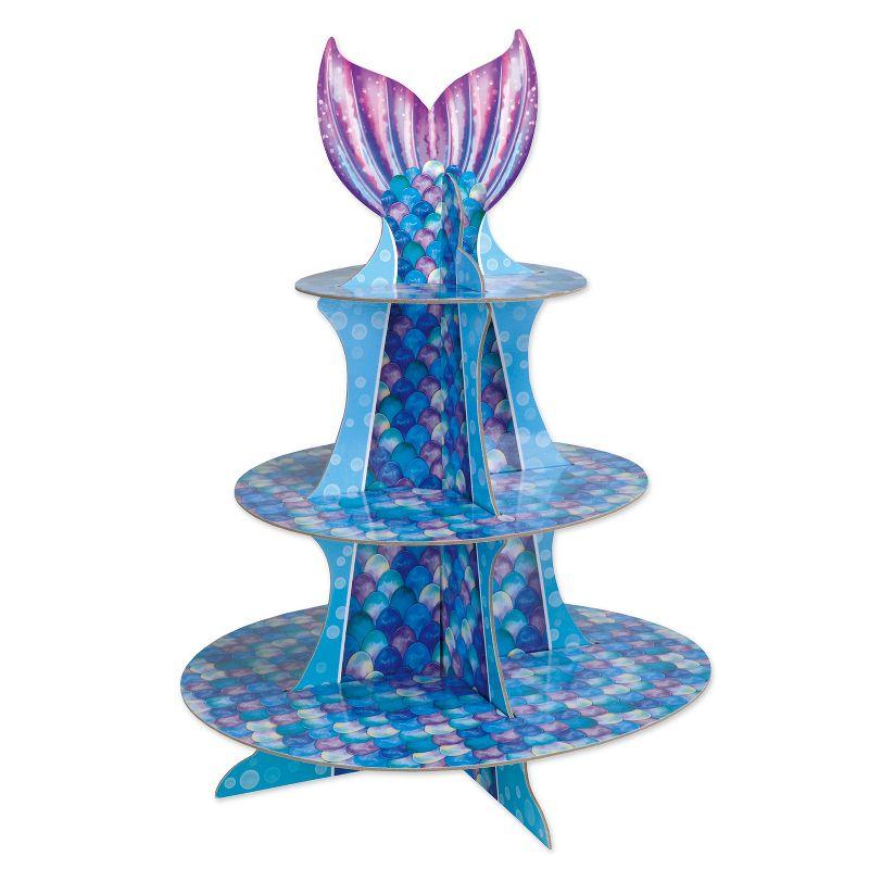 Beistle Mermaid Cupcake Stand, 16", (1/Pkg) Multicolored