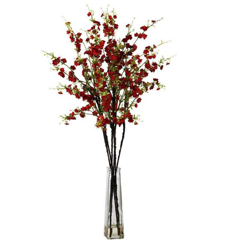 Elegant Cherry Blossom 35" Tabletop Arrangement in Red