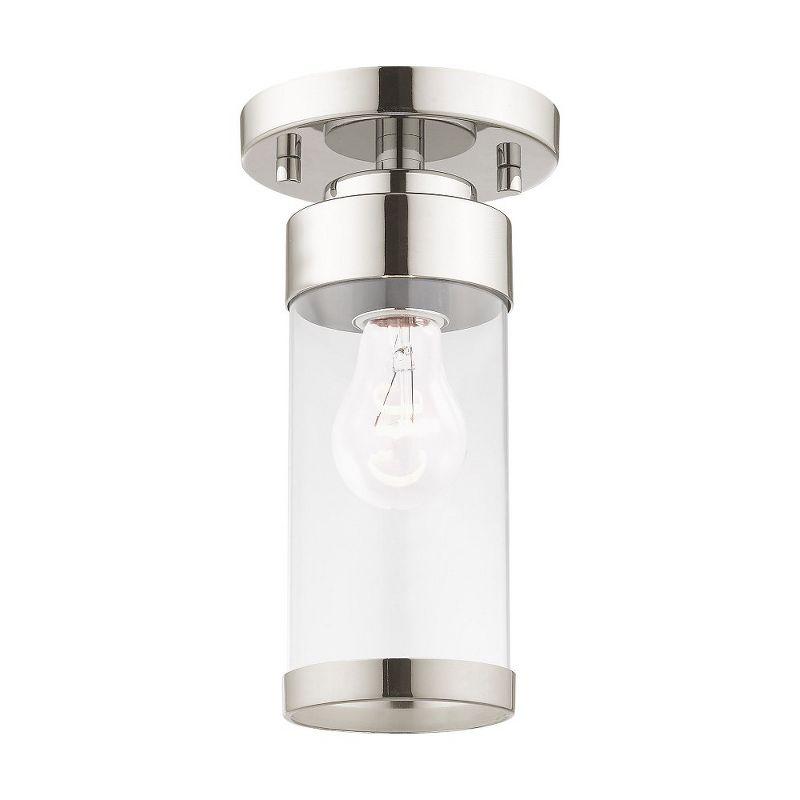 Livex Lighting Hillcrest 1 - Light Flush Mount in  Polished Chrome