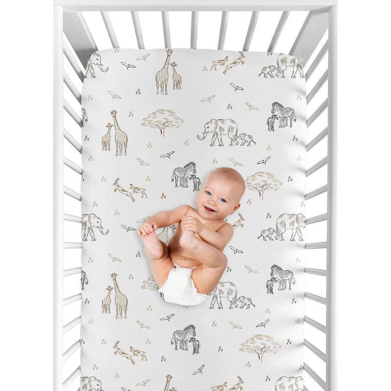 Sweet Jojo Designs Serengeti Animals Fitted Crib Sheet