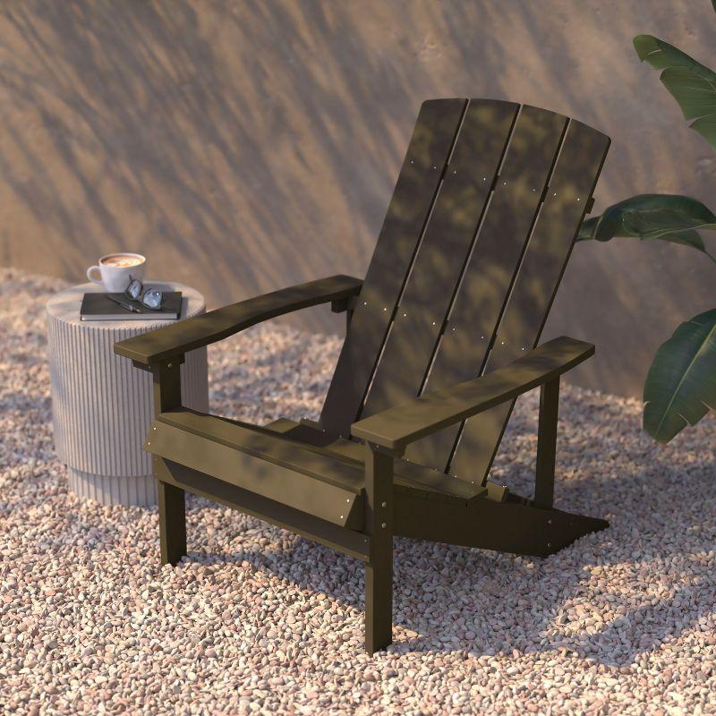 Flash Furniture Charlestown Commercial All-Weather Poly Resin Wood Adirondack Chair