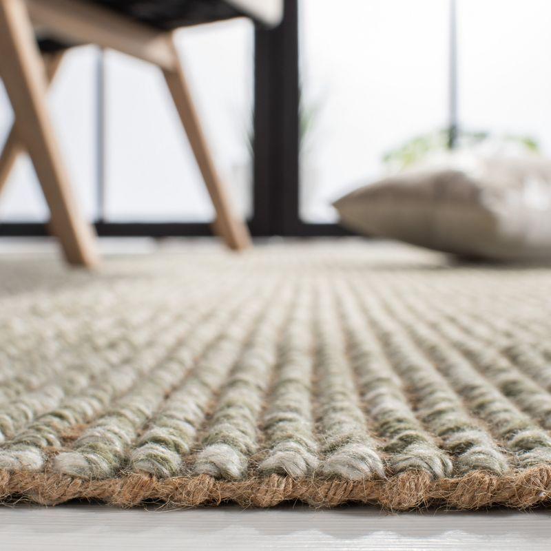 Natural Fiber NF826 Hand Woven Indoor Area Rug - Green/Natural - 5'x8' - Safavieh
