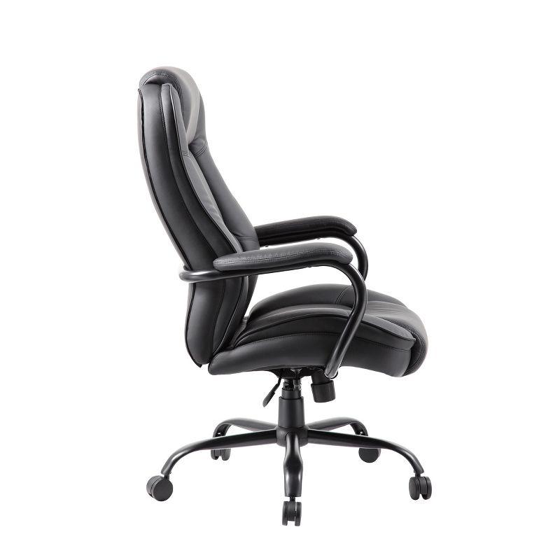 Heavy Duty Executive Chair Dark - Boss Office Products: Swivel, Metal Frame, 400lb Capacity