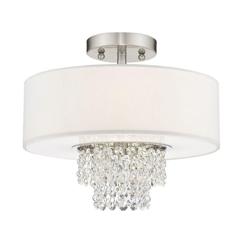 Livex Lighting Carlisle 2 - Light Semi-Flush Mount in  Brushed Nickel