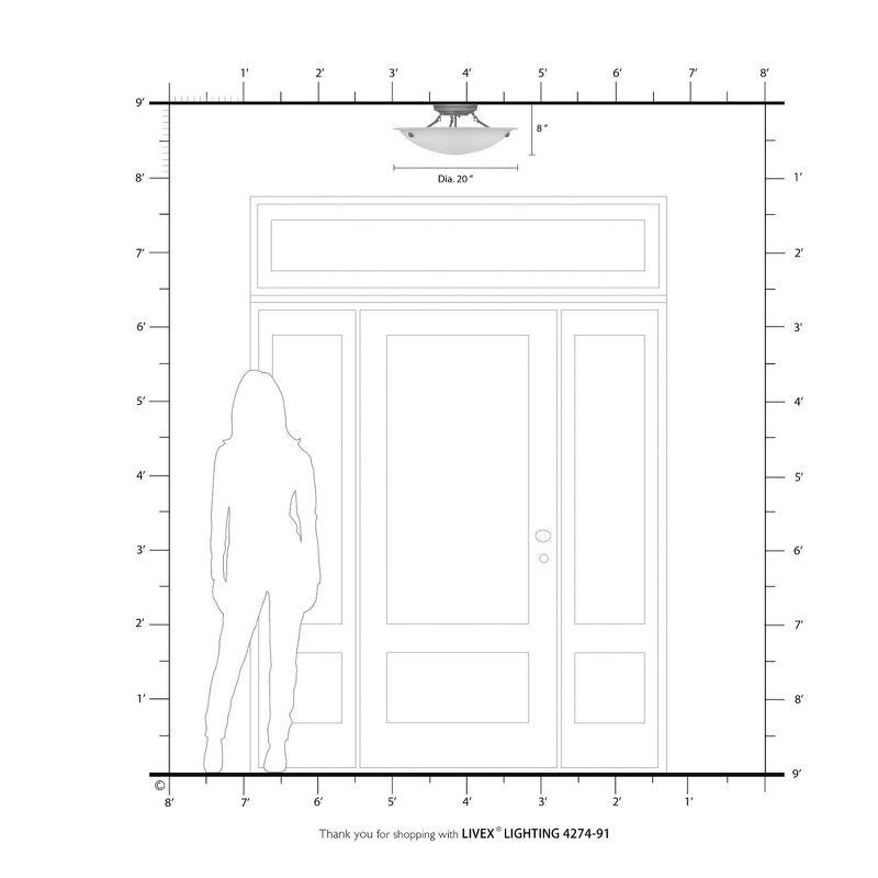 Livex Lighting Oasis 3 - Light Flush Mount in  Brushed Nickel