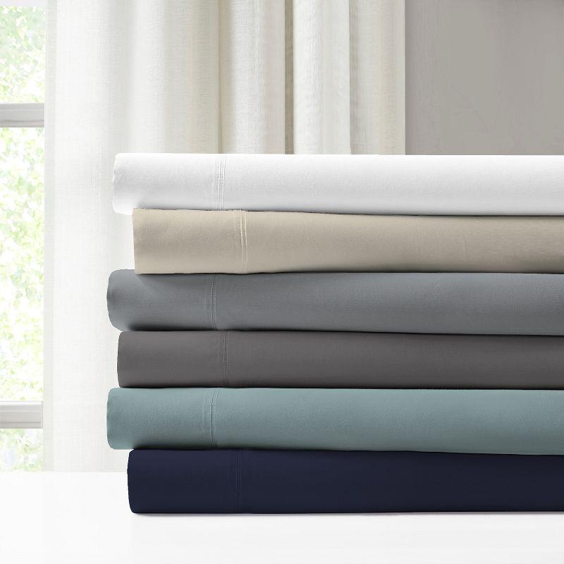 Color Sense Lightweight Wrinkle-Resistant Quick-Drying College Dorm Sheet Set, Twin XL, Charcoal Gray, 3 piece