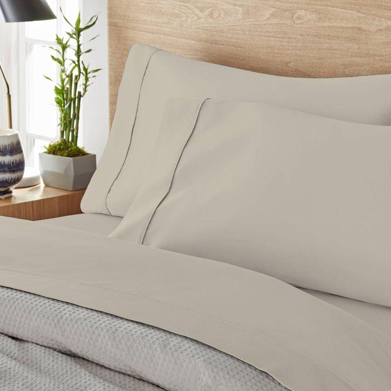 1200TC Premium Cotton-Blend Wrinkle-Resistant Sheet Set