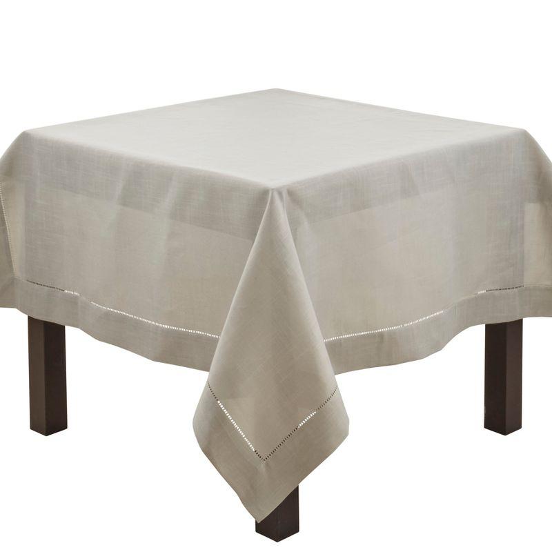 Saro Lifestyle Classic Hemstitch Border Tablecloth