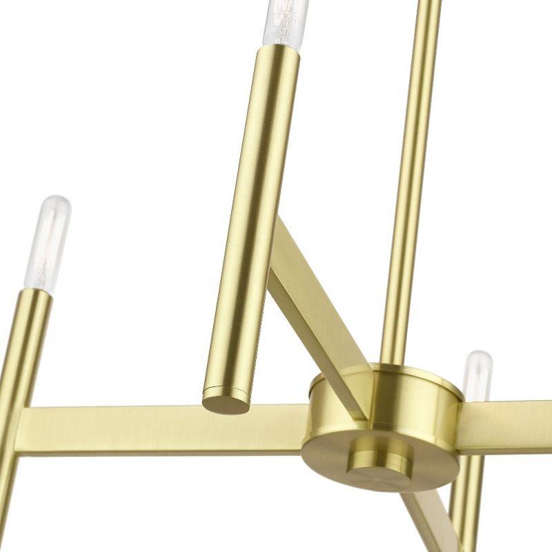 Livex Lighting Copenhagen 4 - Light Chandelier in  Satin Brass