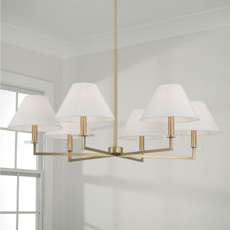 Gilda 6 - Light Dimmable Shaded / Spider Chandelier