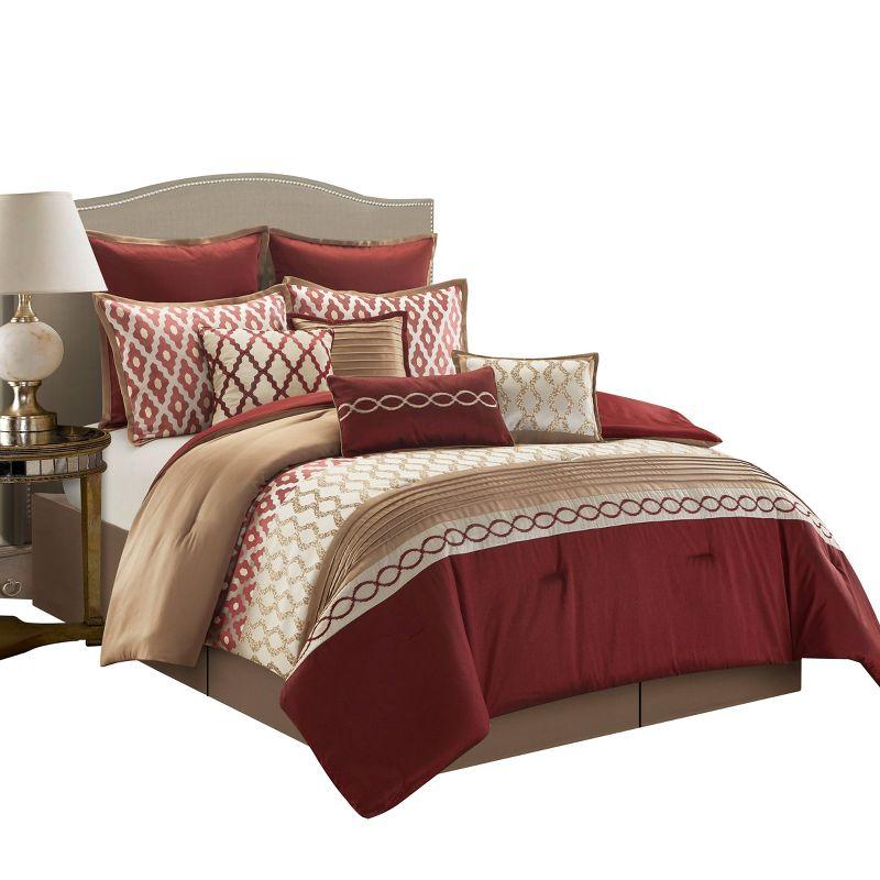 Nanshing America, Inc Caval 10 Piece Jacquard Comforter Set