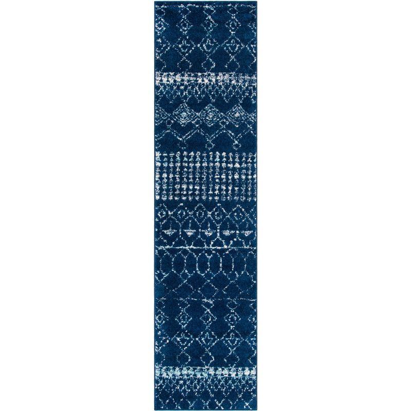 Tulum TUL229 Power Loomed Runner Rug - Navy/Ivory - 2'x11' - Safavieh.
