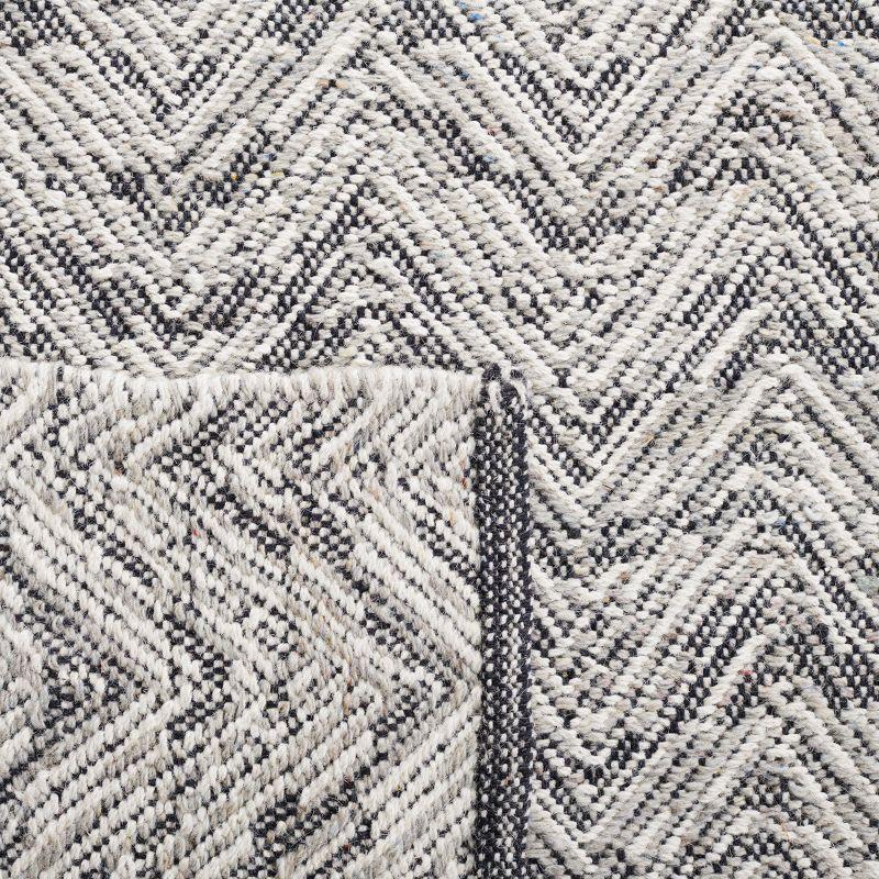 Nomadic Essence Hand-Woven Wool Area Rug, 8' x 10', Gray