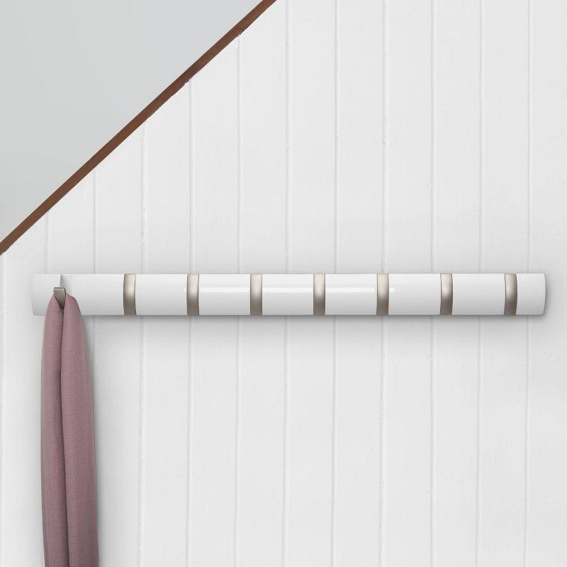 Flip 8 - Hook Solid Wood Coat Rack