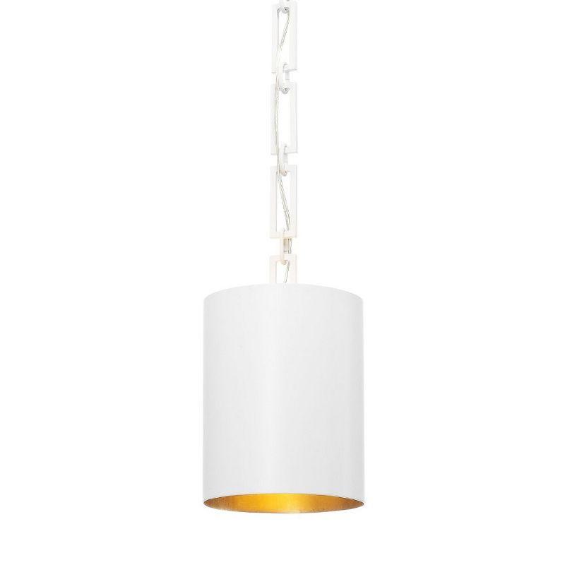Crystorama Lighting Alston 1 - Light Chandelier in  Matte White/Antique Gold