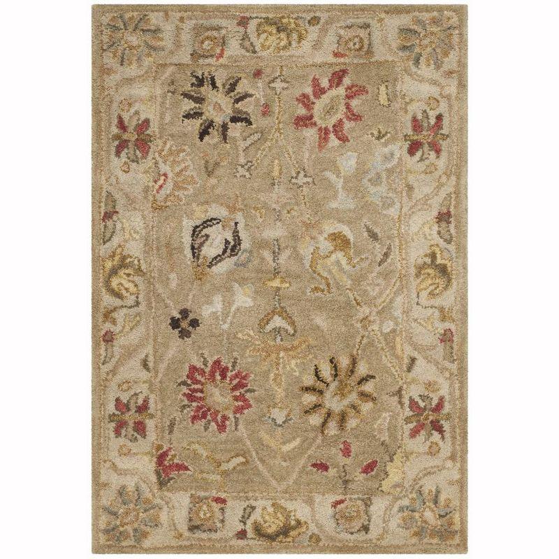 Antiquity AT859 Hand Tufted Indoor Accent Rug - Taupe/Beige - 2'x3' - Safavieh