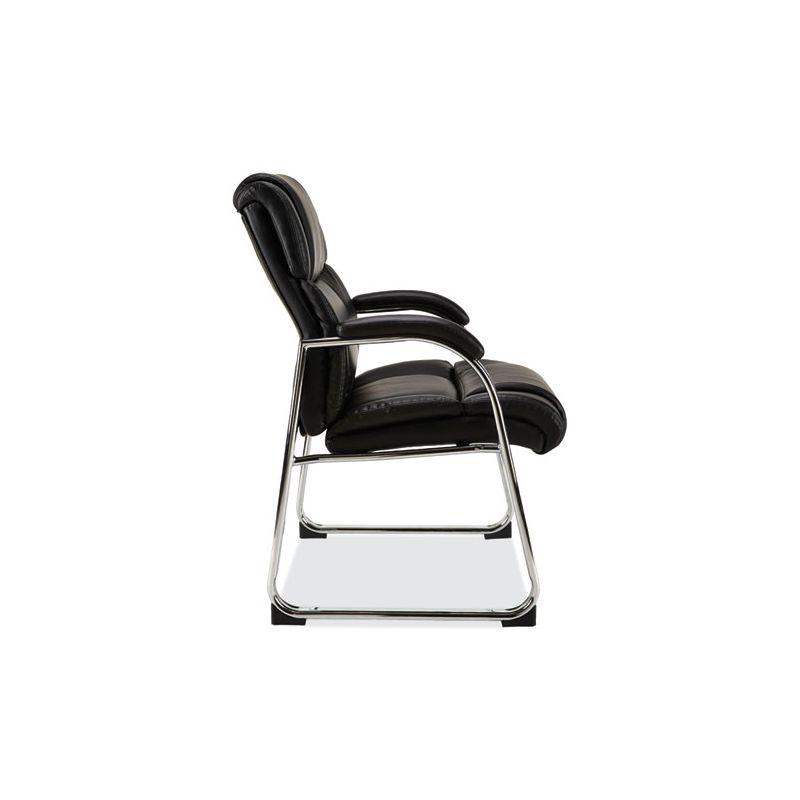 Alera Alera Hildred Series Guest Chair, 25" x 28.94" x 37.8", Black Seat, Black Back, Chrome Base