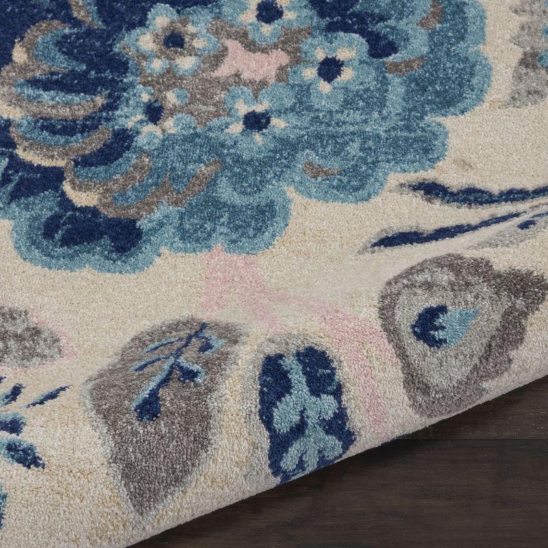 Nourison Tranquil 8' X 10' Ivory/Light Blue Area Rug French Country Eclectic Floral by Nourison