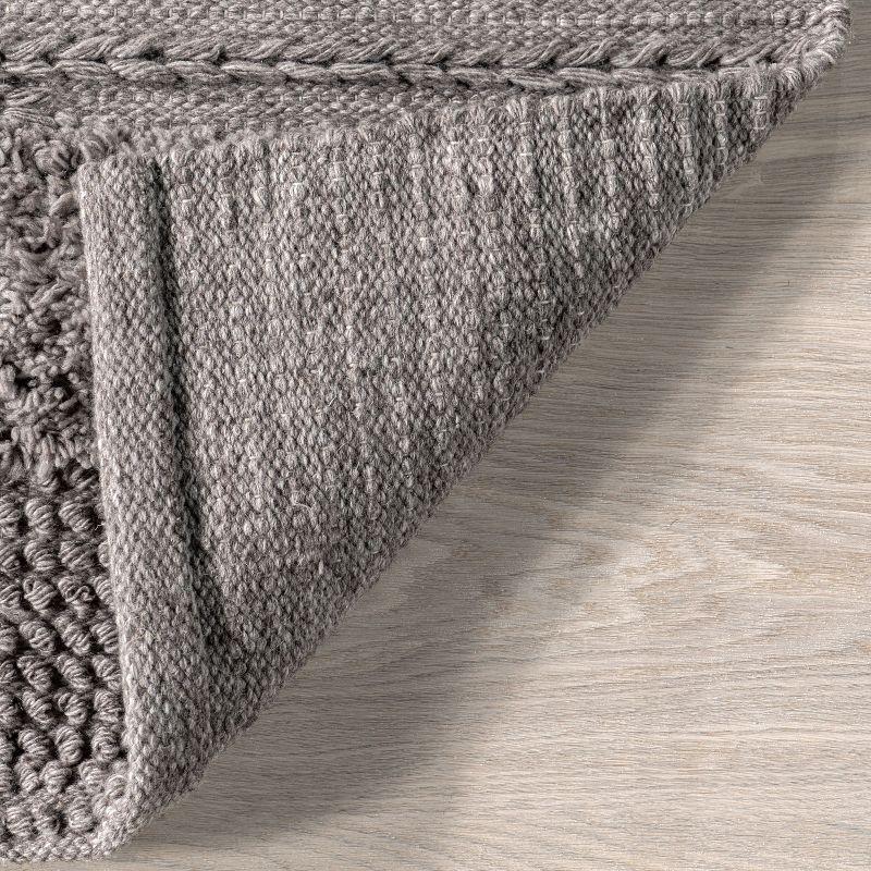 Nuloom Samba Textured Cotton-Blend Area Rug, 10' x 14', Grey
