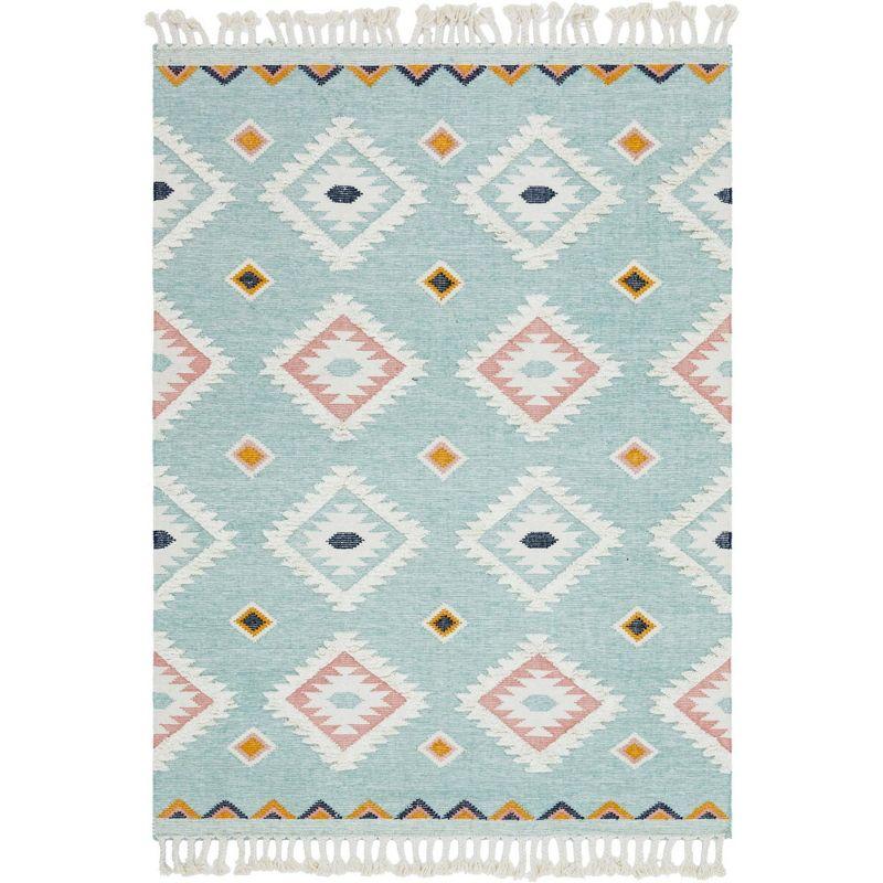 Unique Loom 8' 0 x 11' 0 Mesa Papago Light Aqua Area Rug