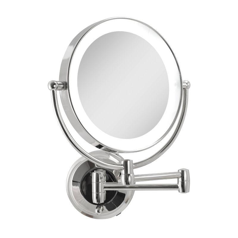 11" Round LED Wall Mount Powered by Battery or Adaptor Makeup Mirror - Zadro