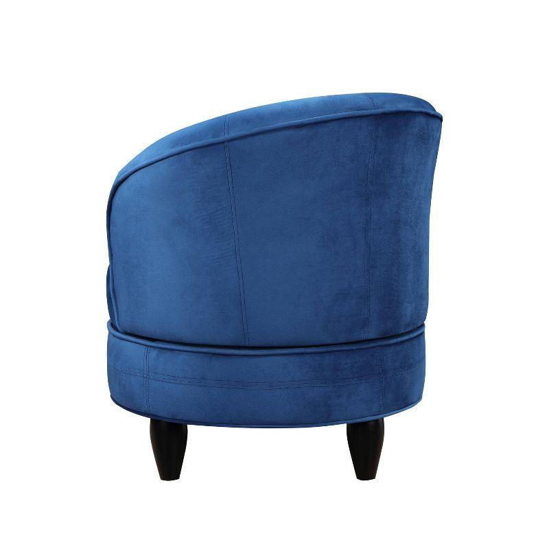 Sophia Velvet Swivel Accent Chair Blue - Steve Silver Co.: Transitional, Armless, 360° Base