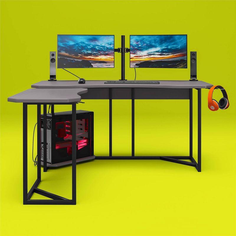 Quest Gaming L-Desk with CPU Stand