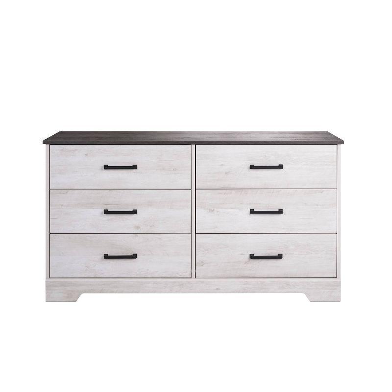 Prepac Rustic Ridge Farmhouse 6 Drawer Bedroom Dresser