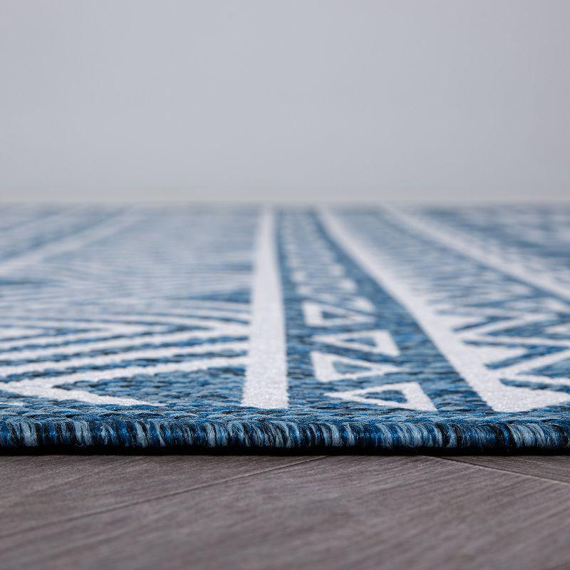 World Rug Gallery Distressed Geometric Bohemian Textured Flat Weave Indoor/Outdoor Area Rug
