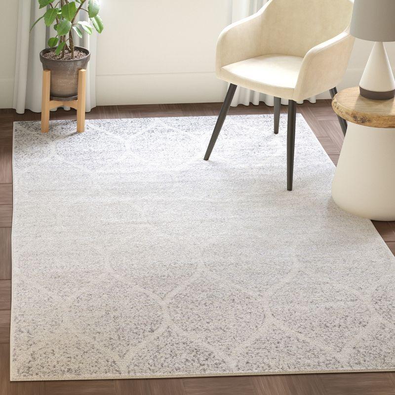 Madison MAD604 Power Loomed Indoor Area Rug - Ivory/Silver - 4'x6' - Safavieh