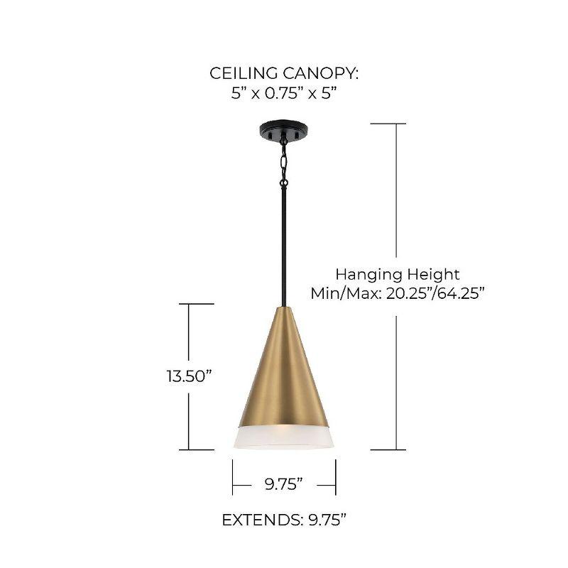 Capital Lighting Avant 1 - Light Pendant in  Aged Brass/Black