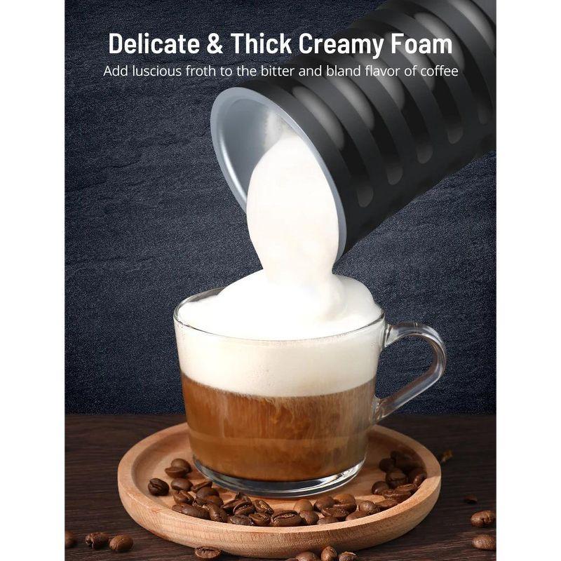 Paris-Rhône Milk Frother, Paris Rhône Milk Frother And Steamer For Hot And Cold Foam, 4-in-1 Electric Milk Frother For Coffee, Quiet Milk Steamer With Auto Shut Off, Milk Warmer For Latte, Cappuccino, Macchiato