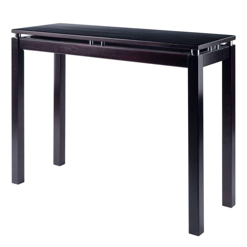 Linea Console Table Dark Espresso - Winsome: Hardwood Frame, Wood Veneer Top, Spot Clean, Assembly Required