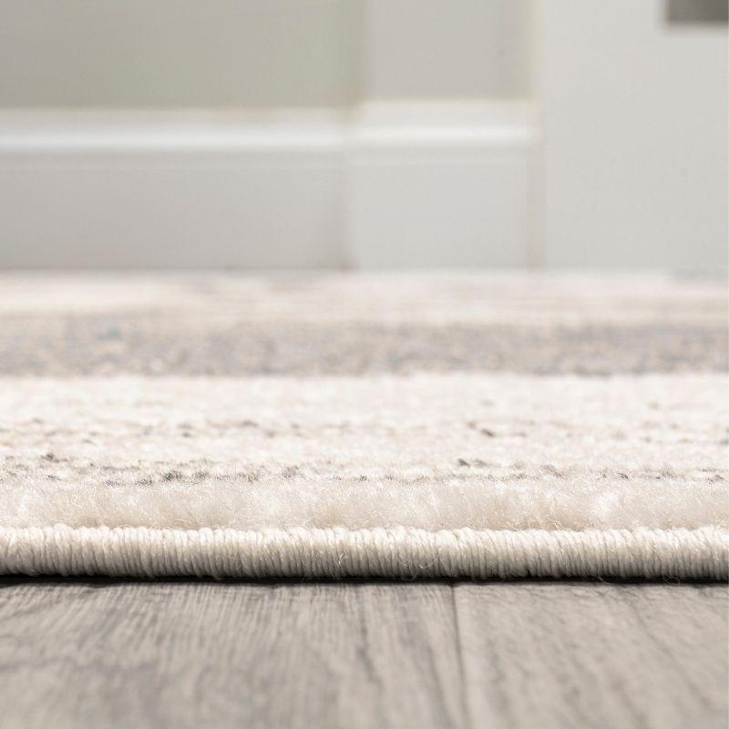 5' x 8' Marmo Abstract Marbled Modern Area Rug, Gray/Cream - JONATHAN Y