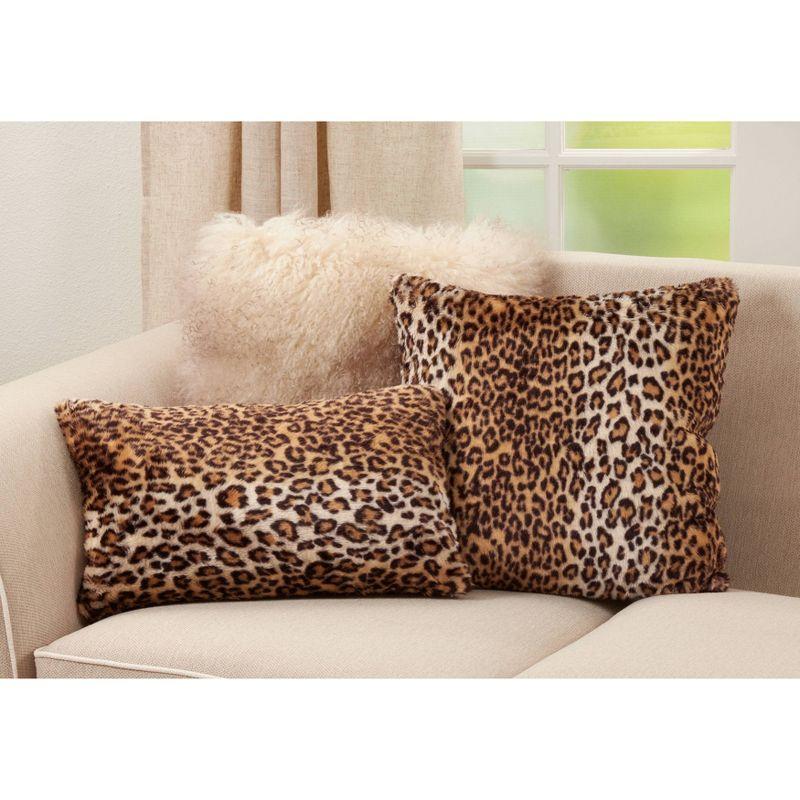 Guépard Design Animal Print Throw Pillow