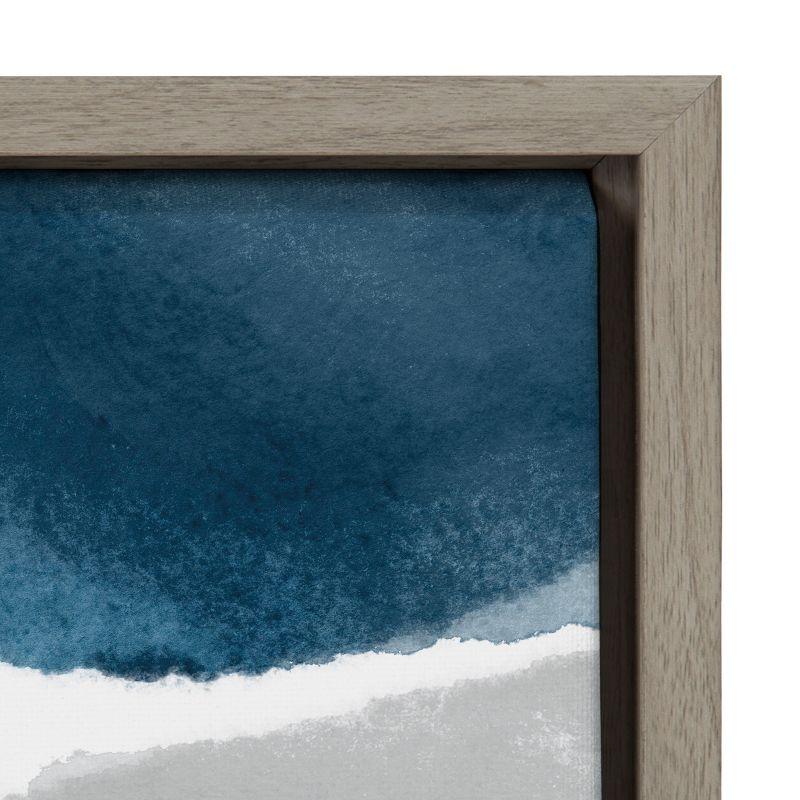 Kate and Laurel Abstract Blue and Gray Watercolor by Homes Designs, 18x24, Gray