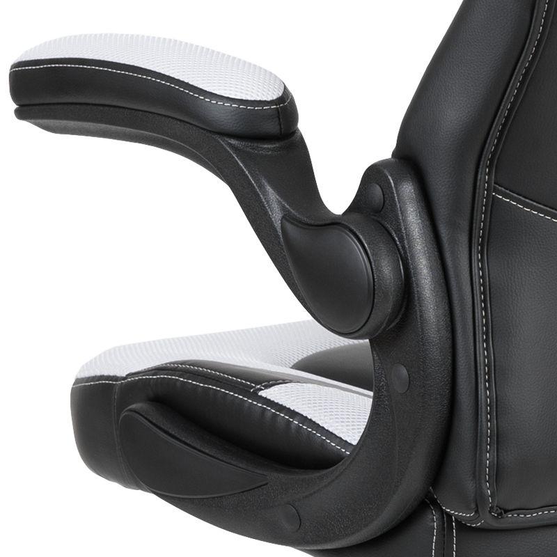 Flash Furniture X10 Gaming Chair Racing Office Ergonomic Computer PC Adjustable Swivel Chair with Flip-up Arms